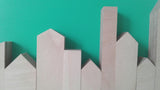 Zero Waste Turquoise Skyline in Plywood