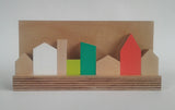 Zero Waste Multi Coloured Skyline in Plywood