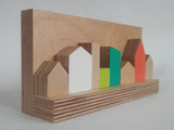 Zero Waste Multi Coloured Skyline in Plywood